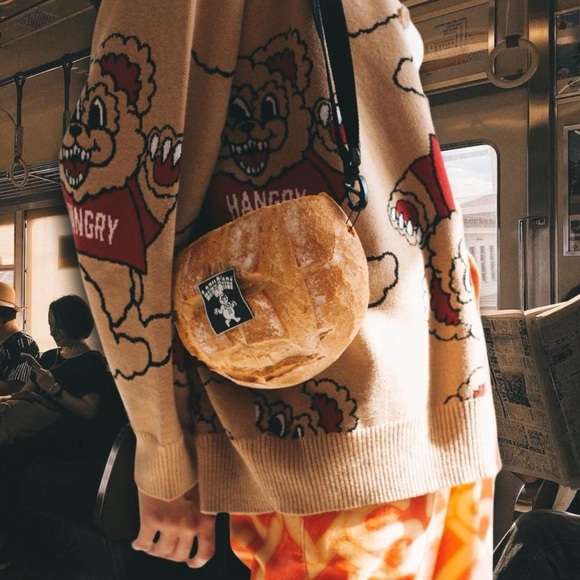 LAZY OAF Hangry Bear Knitted Cardigan oversized sweater - Picture 14 of 16